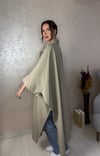 Açık Camel Pelerin Trençkot 
