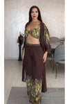Desenli Kimono Alt Üst 3 lü Takım