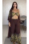 Desenli Kimono Alt Üst 3 lü Takım
