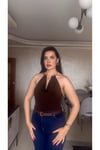 HALTER YAKA AKSESUAR DETAYLI BLUZ