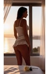 Bride Koleksiyon Ekru Dantel Babydoll