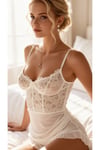 Bride Koleksiyon Ekru Dantel Babydoll