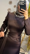 FERİHA SARIOĞLU KAHVE SATEN ABİYE
