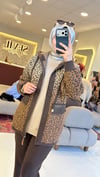 GHİSA LEOPARLI KABAN KAHVE