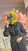 QEFFA ÖN PAYETLİ ELBİSE ANTRASİT 