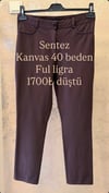 SENTEZ KANVAS PANTOLON KAHVE