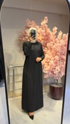 TASVİR BONCUK İŞLEMELİ ABİYE SİYAH