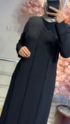TASVİR BONCUK İŞLEMELİ ABİYE SİYAH