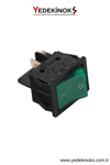 22mm 220V Işıklı Aç-Kapa (0-1) Mandal Buton