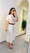 Baskılı Kısa Kol T-shirt Ekru