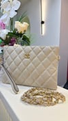 Chanel Cluch Çanta-krem