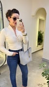 Çıtçıtlı Krem Triko