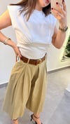 Kemer Detaylı Midi Pantolon