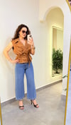 Kemerli Geniş Paça Jean