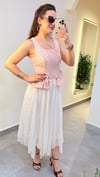Pembe Puantiyeli Büstiyer Korse