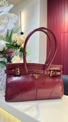 PRADA Bonnie Deri Mini Çanta- BORDO