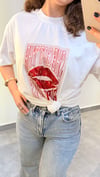 Ruby Lips Baskılı Tişört