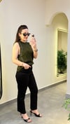 Taş Detaylı  Triko Atlet-Yeşil