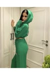 Yeşil Pembe Yazılı Esofman Takımı