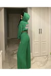 Yeşil Pembe Yazılı Esofman Takımı