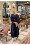 Balon Kol ve Kemer Detaylı Etekli Takım