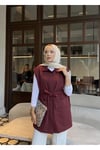 Cepli Bağlamalı ve Fermuarlı Tesettür Yelek