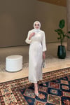 Dantel Yakalı Zarif Tesettür Elbise