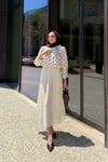 Ela Puantiyeli Tesettür Takım