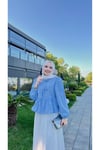 Etek Üstü Gömlek - Bebe Mavi