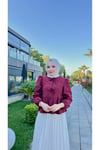 Etek Üstü Gömlek - Bordo