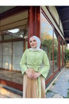 Etek Üstü Yan Bağlamlı Gömlek - Çağla Yeşil