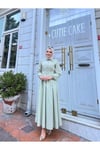 Gömlek Yakalı Tesettür Elbise-çağle Yeşili
