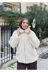 İç Astarlı Fermuarlı Peluş Mont
