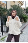 İç Astarlı Fermuarlı Peluş Mont
