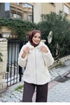 İç Astarlı Fermuarlı Peluş Mont