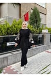 Nakışlı Pullu Triko Kimono Takım