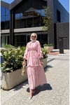 Perilla Fırfır Detaylı Tesettür Elbise