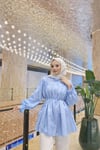 Rosy Bağcıklı Tesettür Gömlek
