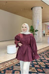 Rosy Bağcıklı Tesettür Gömlek