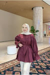 Rosy Bağcıklı Tesettür Gömlek