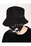 Mood Unisex Siyah K-pop Piercing Ve Çengelli Iğne Modelli Bucket Şapka