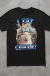 Siyah ''I Eat Cement'' Meme Cats Unisex Kısa Kollu T-Shirt