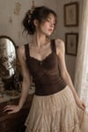 Vintage Style Dantel Detaylı Y2K Askılı Body