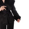 Wide Collar Jacket - BLACK ( KAP ) SİYAH