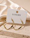  Luxury Çelik Burgu Kıvrımlı Geometrik Halka Küpe – Gold