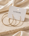  Luxury Çelik İnce Büyük Halka Küpe – Altın