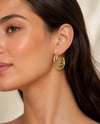  Luxury Üç Aralıklı İç İçe Oval Halka Küpe – Gold
