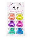  Renkli Oval Mini Mandal Saç Tokası – 6'lı Set