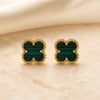 Titanyum Yeşil Yonca Küpe