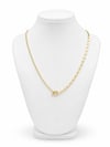 Asimetrik Toggle Klipsli Gold Kolye